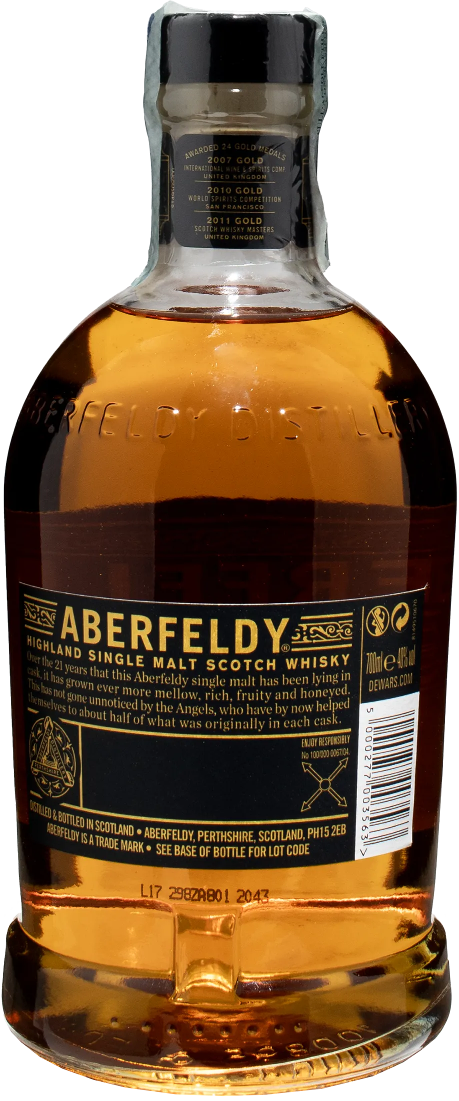 Aberfeldy Highland Single Malt Scotch Whisky 21 Y.O. 0.7L