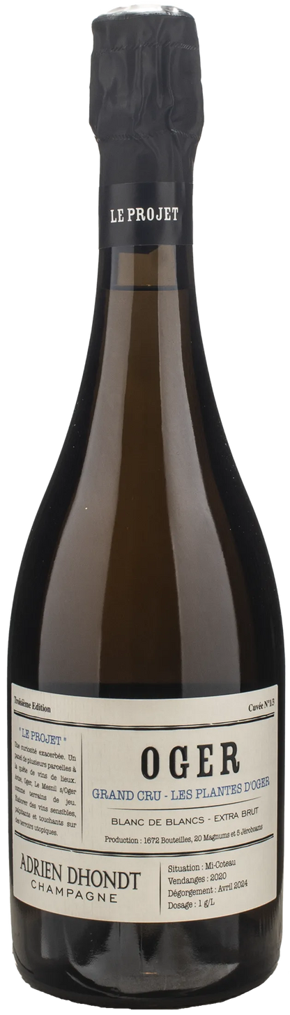 Adrien Dhondt Champagne Les Plantes d'Oger Grand Cru Blanc De Blancs Brut Nature 2020