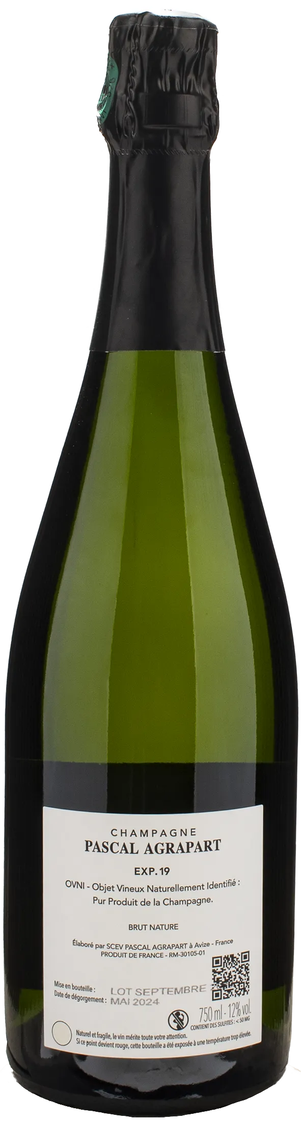 Pascal Agrapart Champagne Grand Cru Blanc de Blancs Brut Nature Experience 19