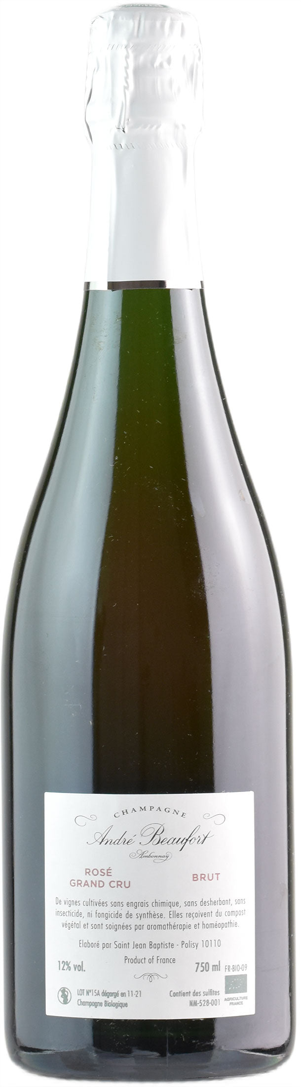 Andre Beaufort Champagne Ambonnay Grand Cru Brut Nature Rosè