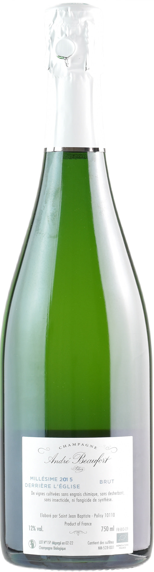Andre Beaufort Champagne Derriere l'Eglise Brut 2015