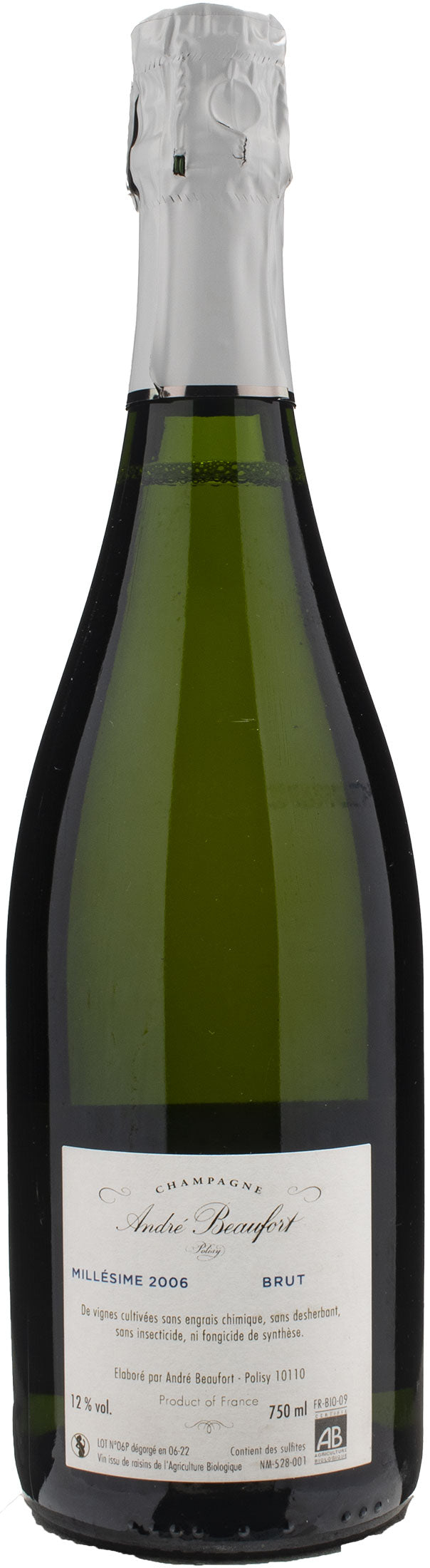 Andre Beaufort Champagne Polisy Grande Reserve Brut 2006
