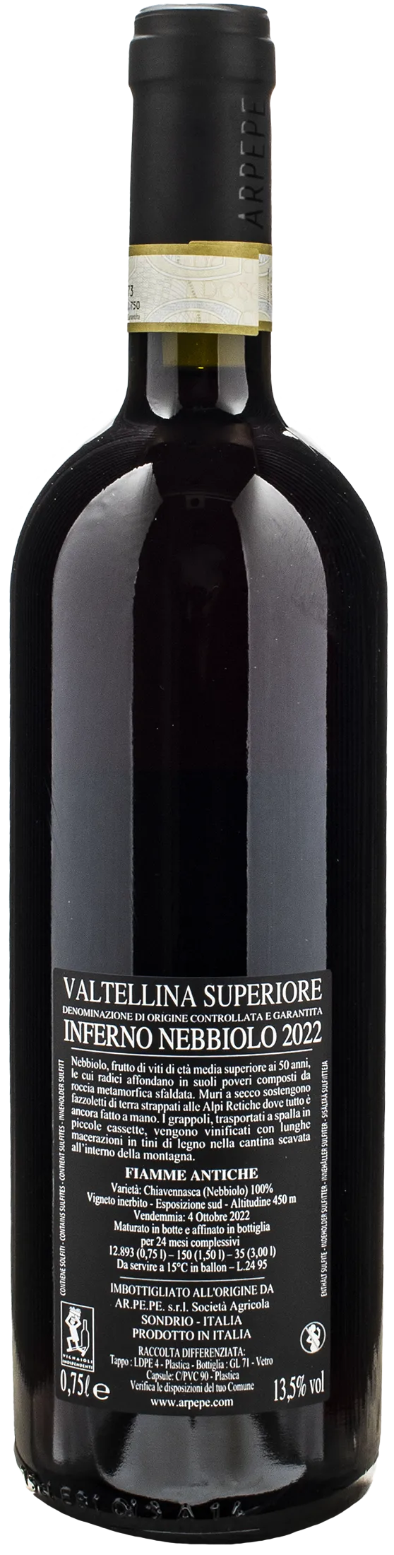 Ar.Pe.Pe Valtellina Superiore Inferno Nebbiolo Fiamme Antiche 2022