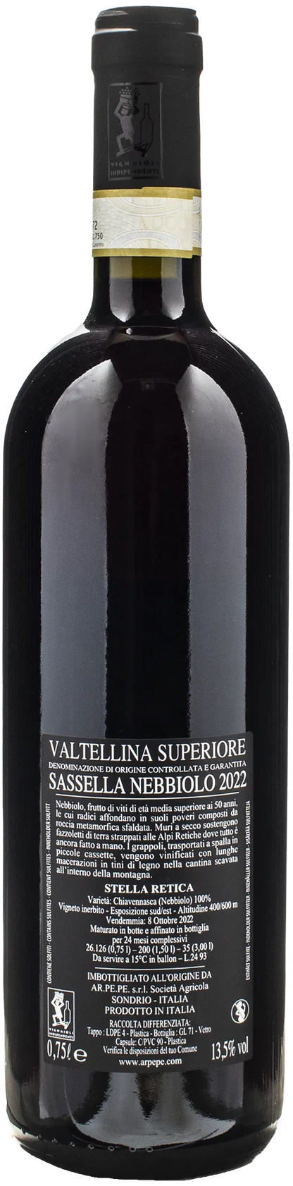 Ar.Pe.Pe Valtellina Superiore Nebbiolo Sassella Stella Retica 2022
