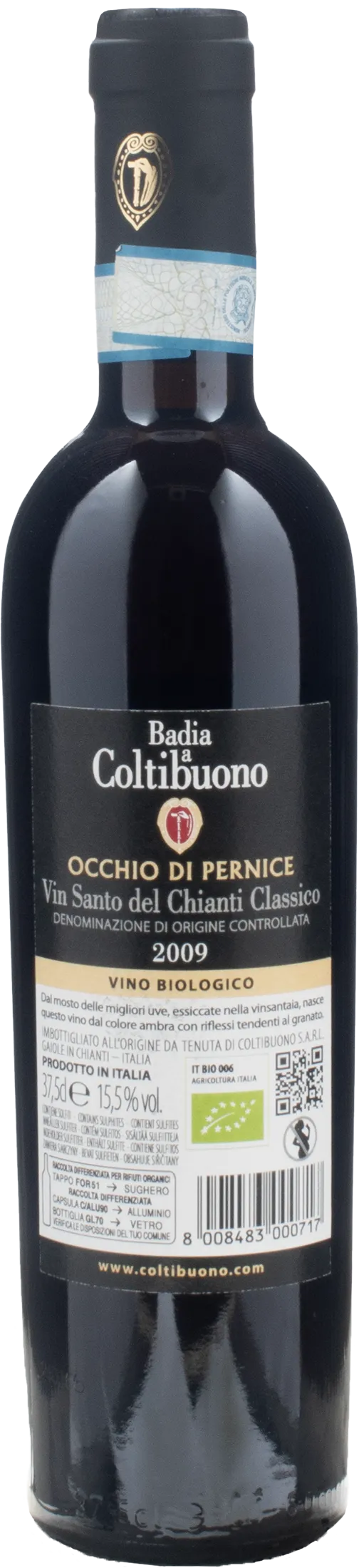 Badia a Coltibuono Vin Santo del Chianti Classico Occhio di Pernice 0.375L 2009