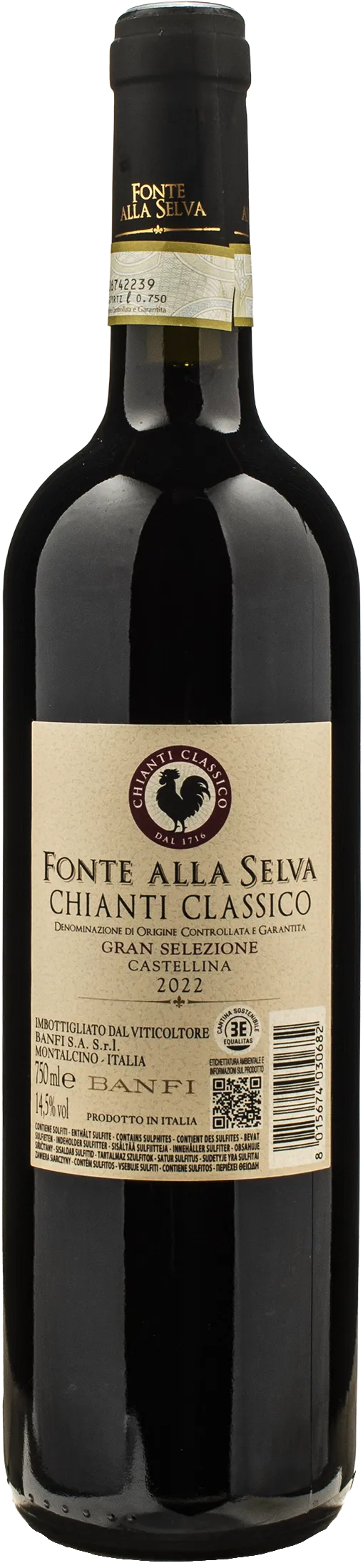 Banfi Chianti Classico Gran Selezione Castellina Fonte alla Selva 2022