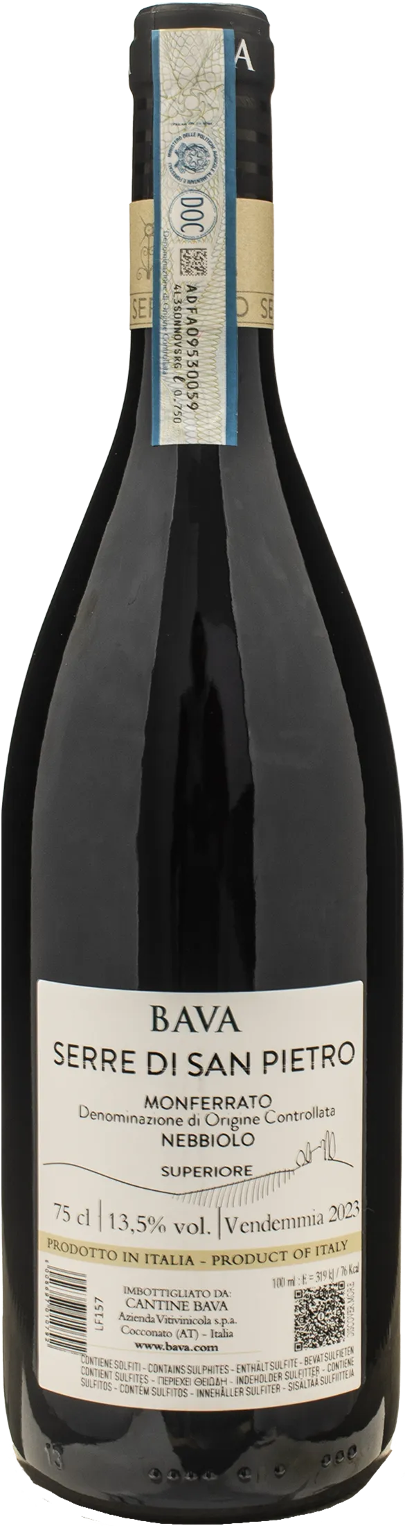 Bava Monferrato Nebbiolo Superiore Serre di San Pietro 2023