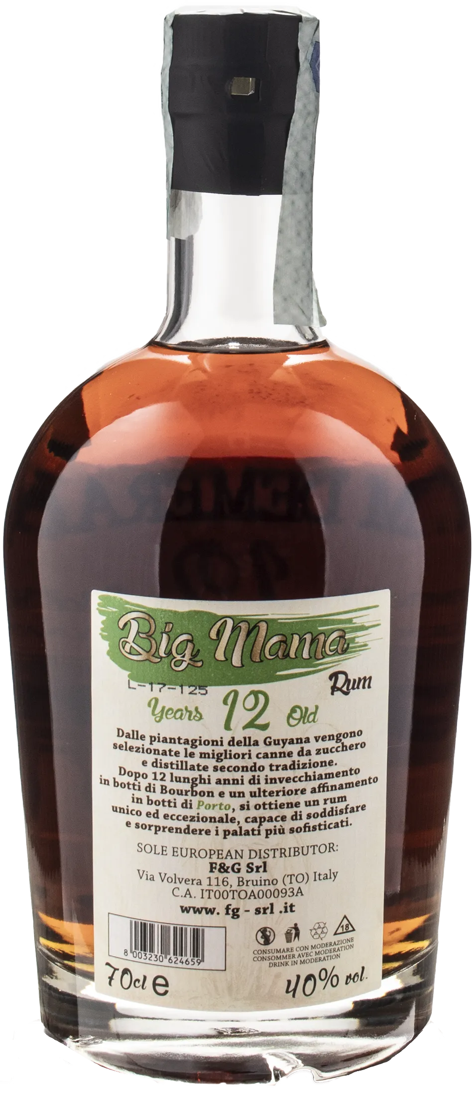 Big Mama Rum Demerara Porto Finished 12 Y.O. 0.7L
