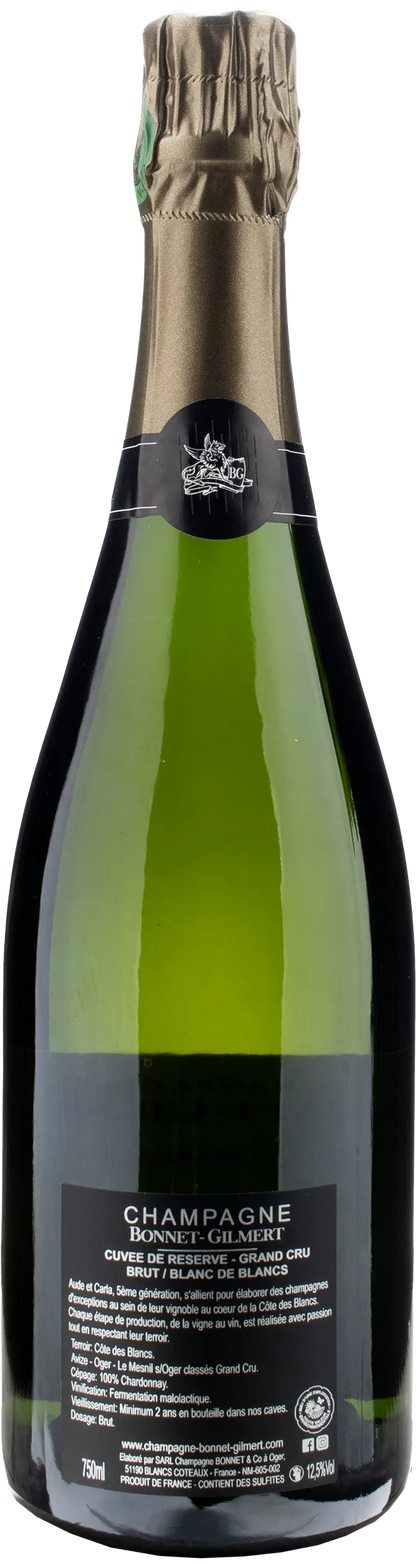 Bonnet Gilmert Champagne La Reserve Grand Cru Blanc de Blancs Brut