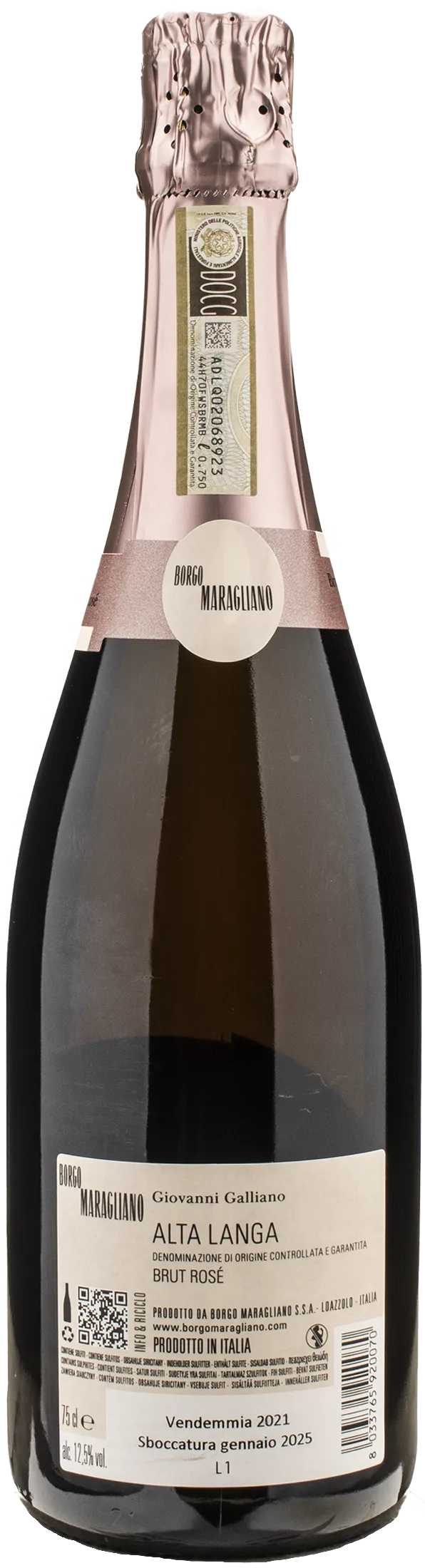 Borgo Maragliano Alta Langa Brut Rosè Giovanni Galliano 2021