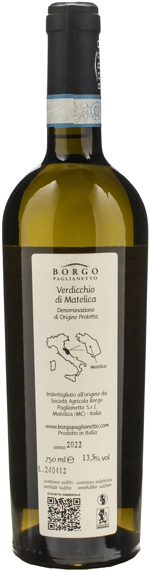 Borgo Paglianetto Verdicchio Matelica Vertis 2022