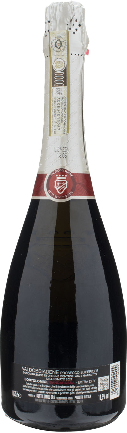 Bortolomiol Valdobbiadene Prosecco Superiore Bandarossa Millesimato Extra Dry 2022