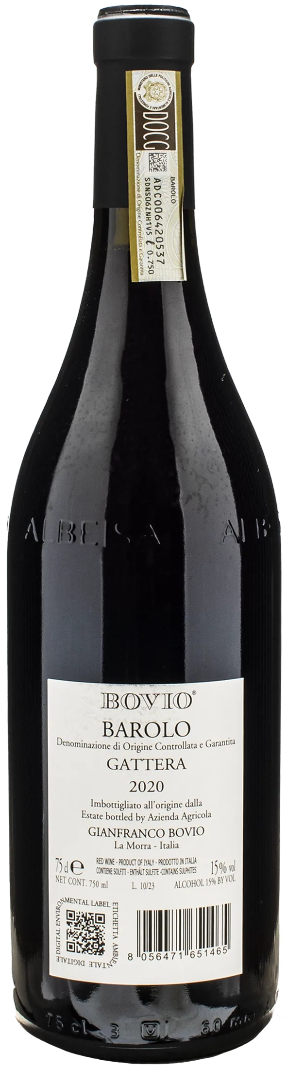 Bovio Barolo Gattera 2020