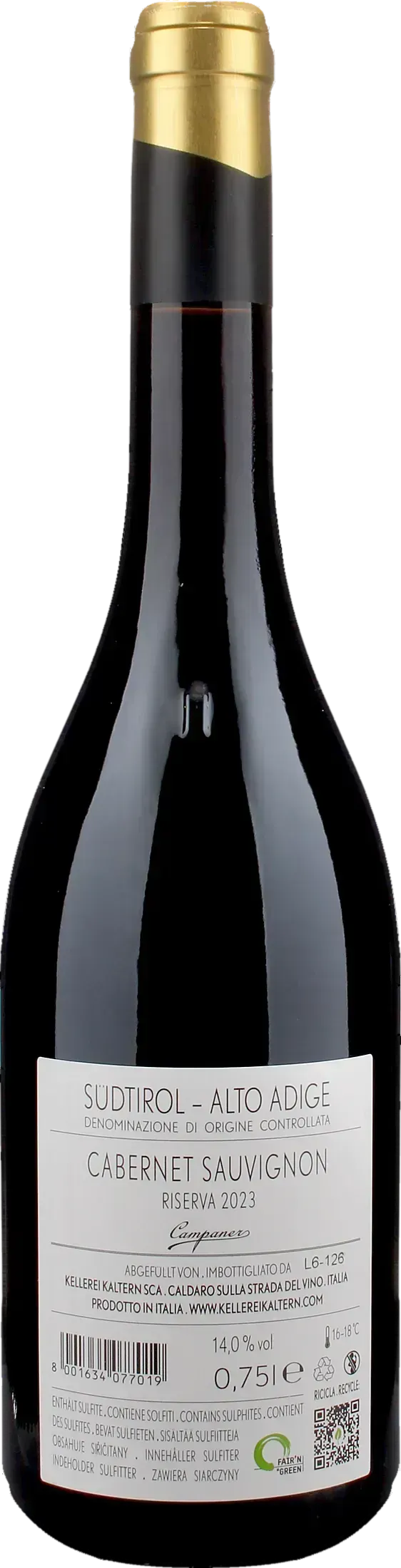 Caldaro Cabernet Sauvignon Riserva Campaner 2023
