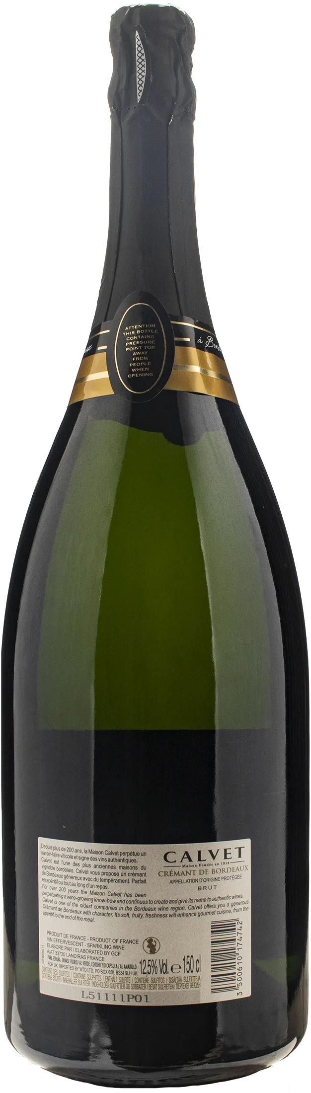 Calvet Cremant de Bordeaux Brut Magnum 2023