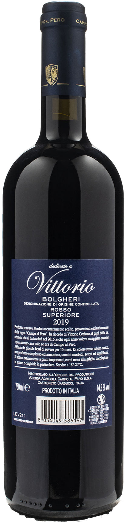 Campo al Pero Bolgheri Rosso Superiore Dedicato a Vittorio 2019