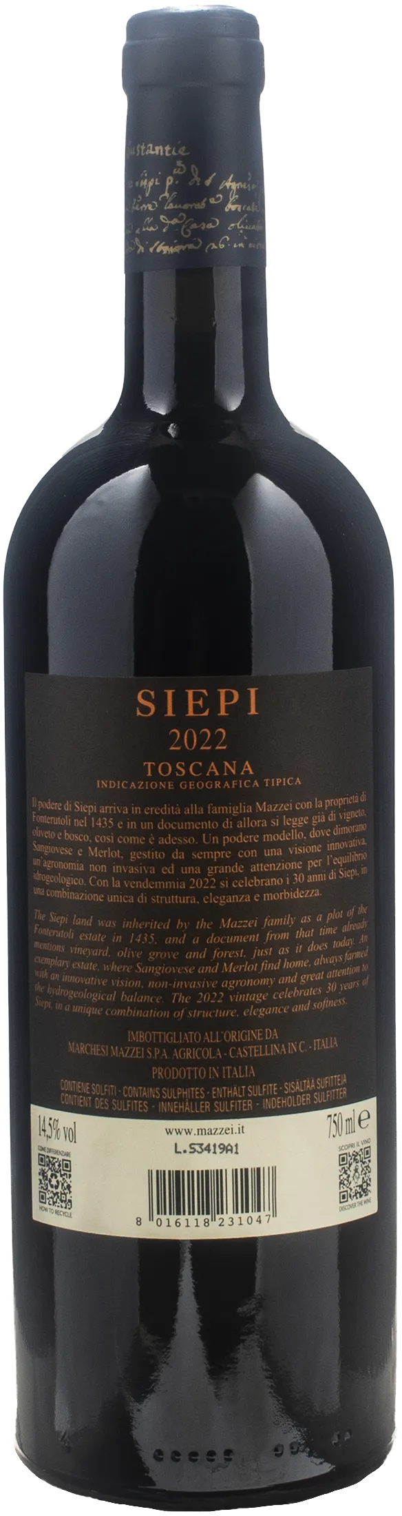 Castello di Fonterutoli Siepi 2022