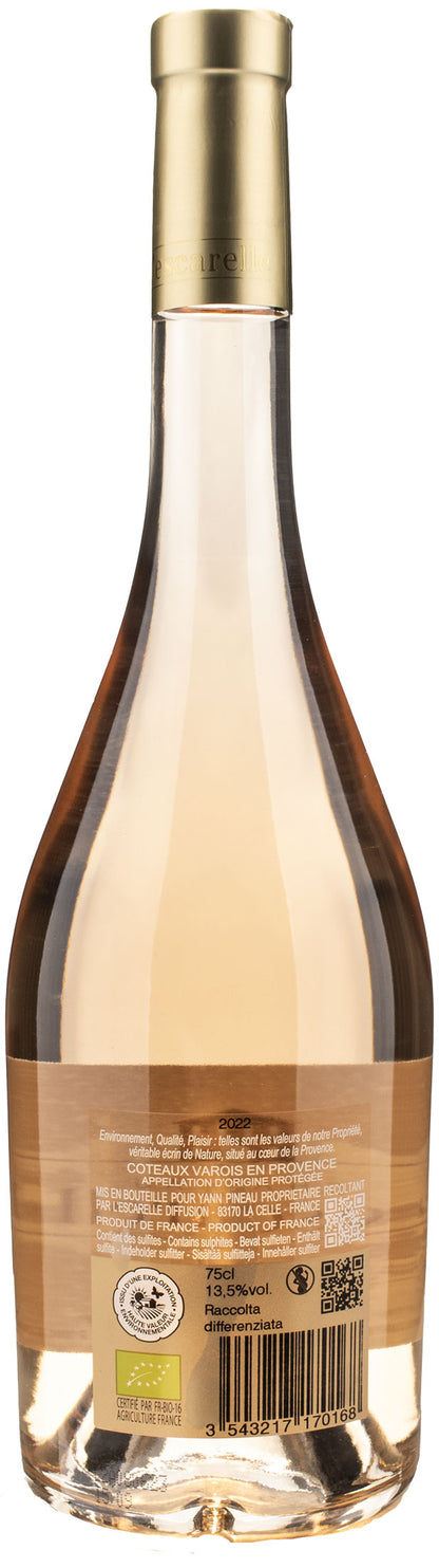 Chateau de l'Escarelle Coteaux de Provence Rosè Les Deux Anges 2022