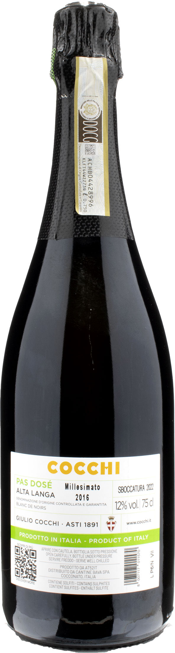Cocchi Alta Langa Blanc De Noirs Pas Dosé 2016