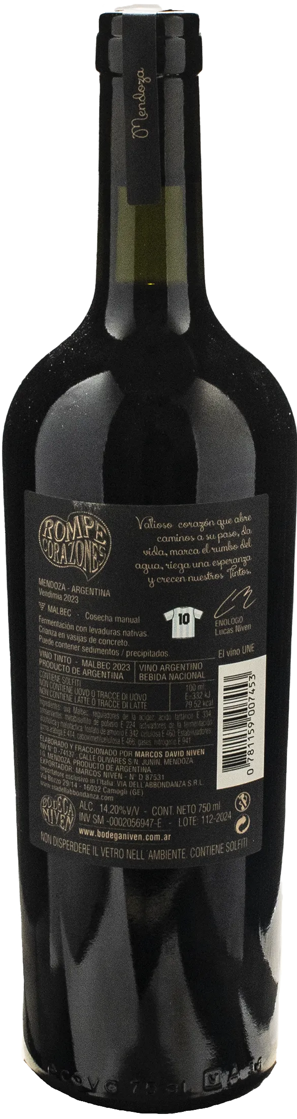 Corazon Niven Wines Rompe Corazon Malbec 2023