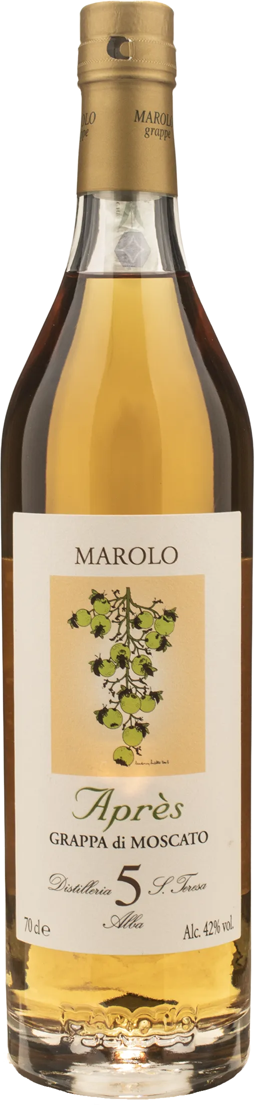 Distilleria Marolo Grappa di Moscato Apres 5 Anni 0.7L