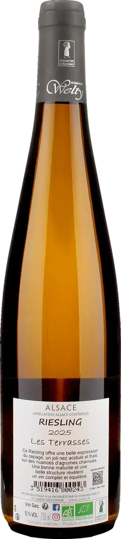 Domaine Jean Michel Welty Riesling Les Terrasses 2025