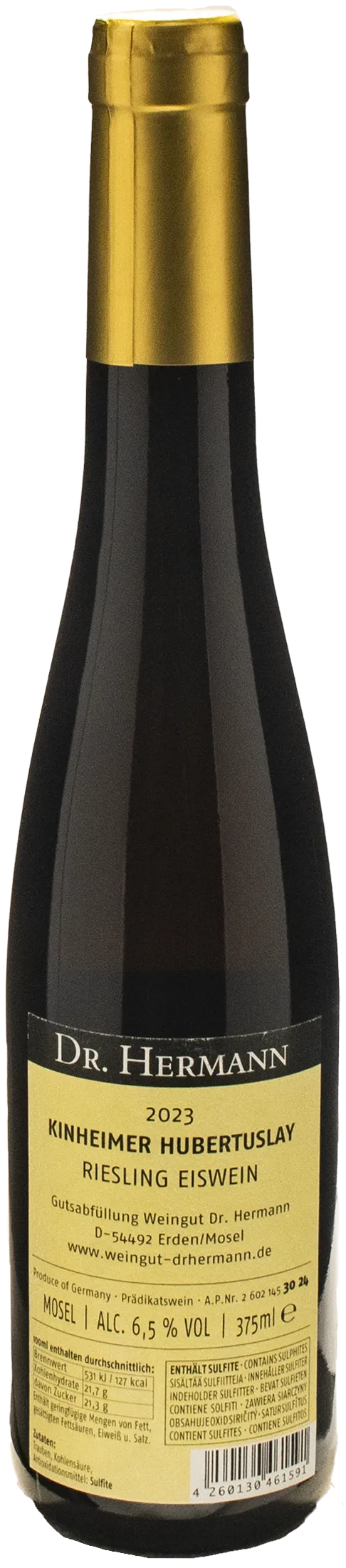 Dr. Hermann Kinheimer Hubertuslay Eiswein Goldkaspel 0.375L 2023