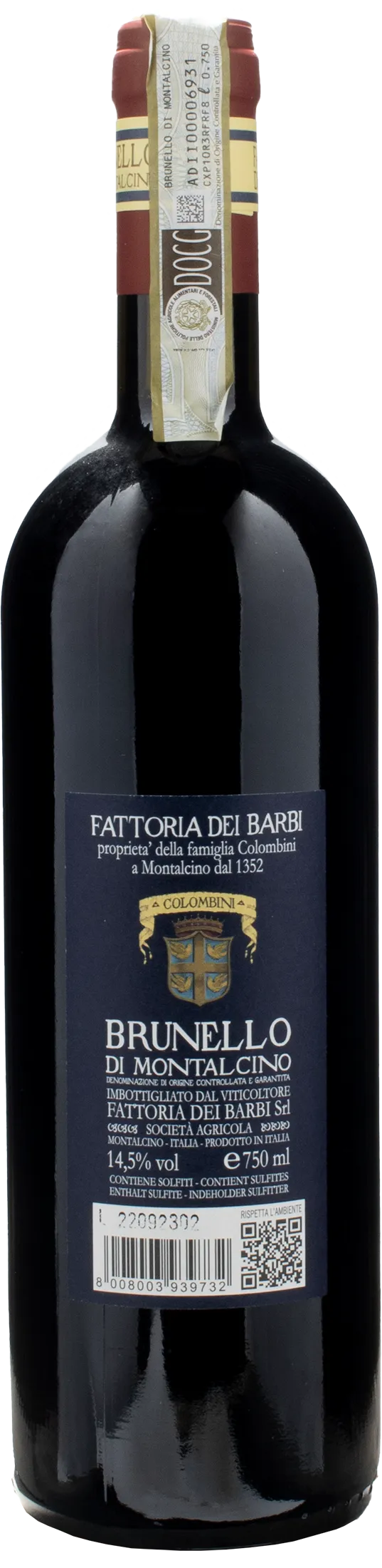 Fattoria dei Barbi Brunello Montalcino Colombini 2019