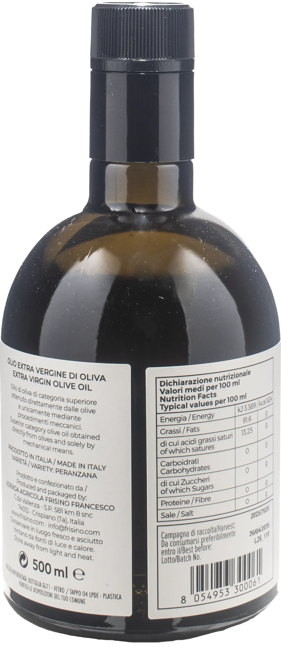 Frisino Extra Virgin Olive Oil Numbers 1 0.5L 2025