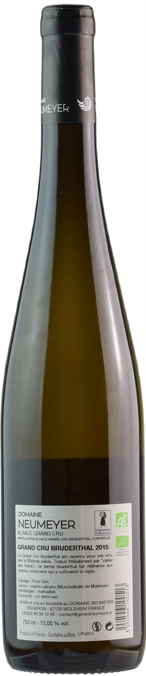 Gerard Neumeyer Pinot Gris Grand Cru Bruderthal 2015