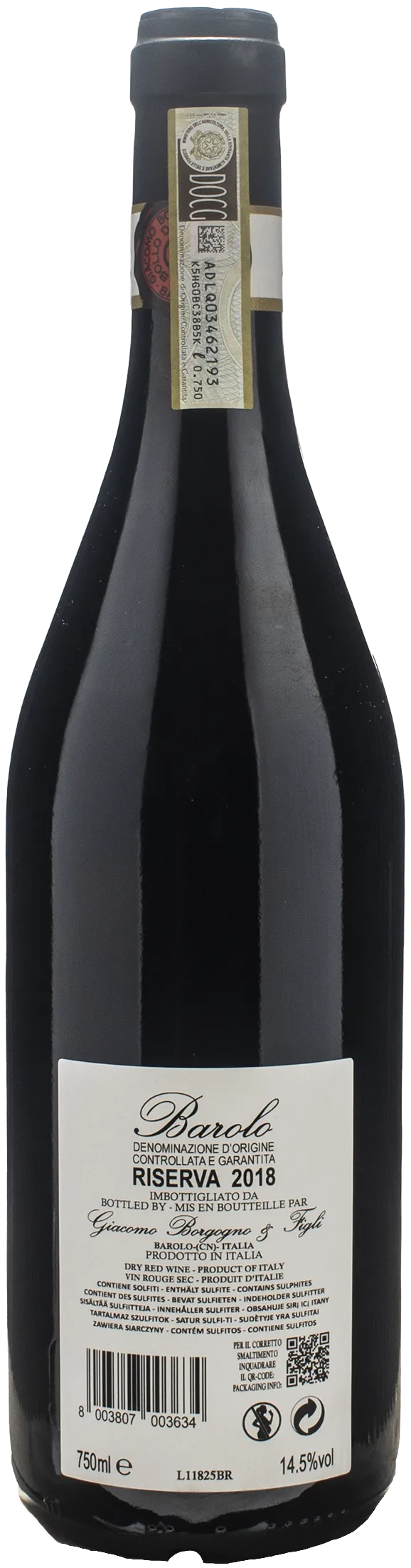 Giacomo Borgogno Barolo Riserva 2018
