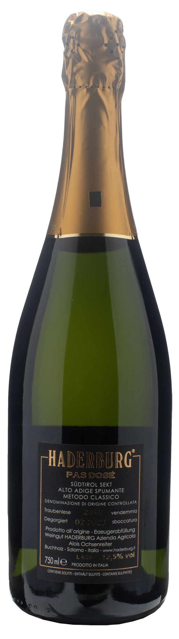 Haderburg Metodo Classico Pas Dosé Millesimato 2019