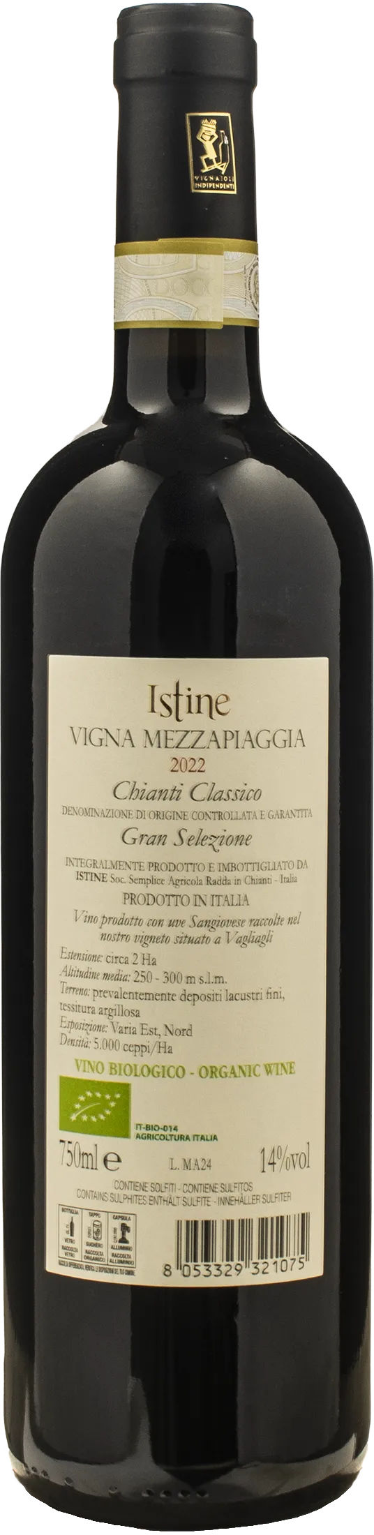 Istine Chianti Classico Gran Selezione Vigna Mezzapiaggia 2022