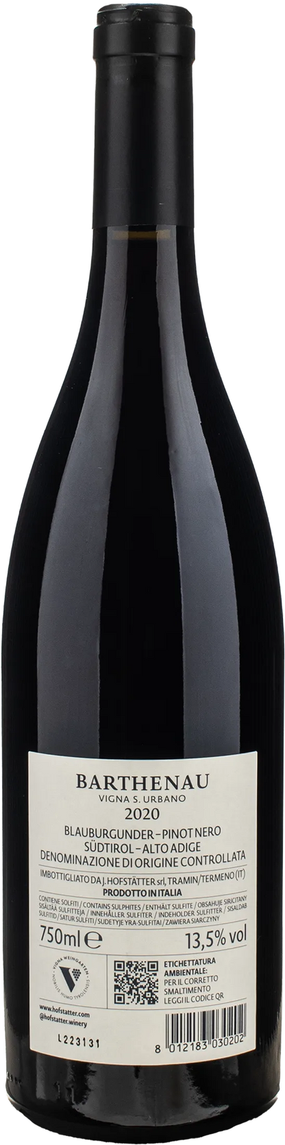 J. Hofstatter Barthenau Pinot Nero Vigna S. Urbano 2020