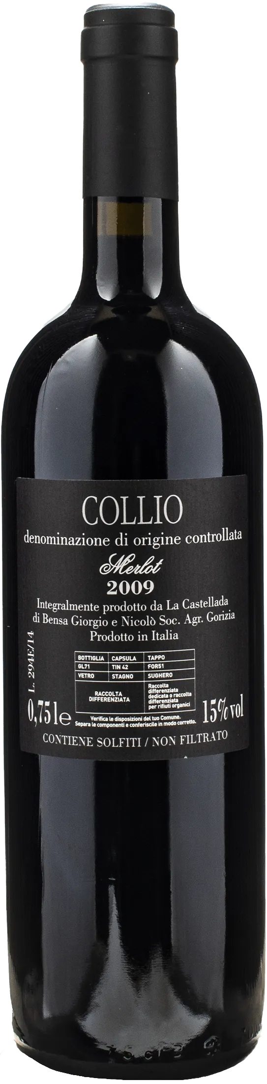 La Castellada Collio Merlot 2009