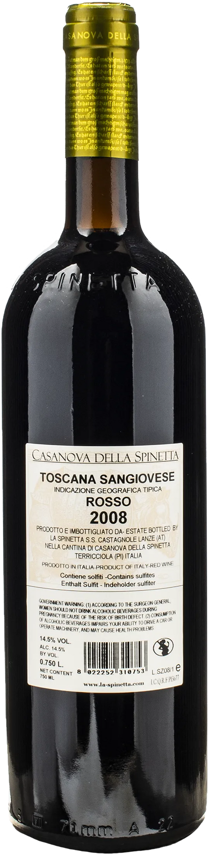 Casanova della Spinetta Toscana Sangiovese Rosso Sezzana 2008