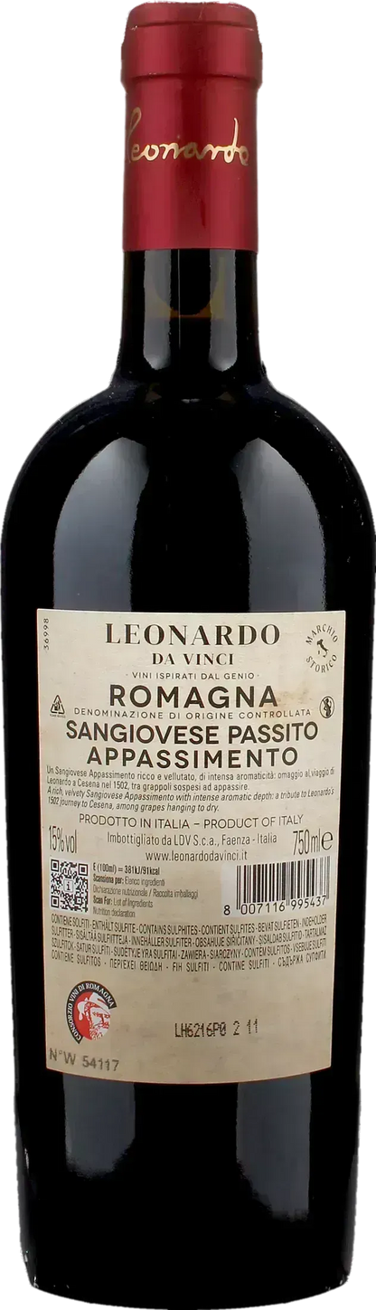Leonardo da Vinci 1502 Sangiovese Passito Uve Portate a Cesena 2025