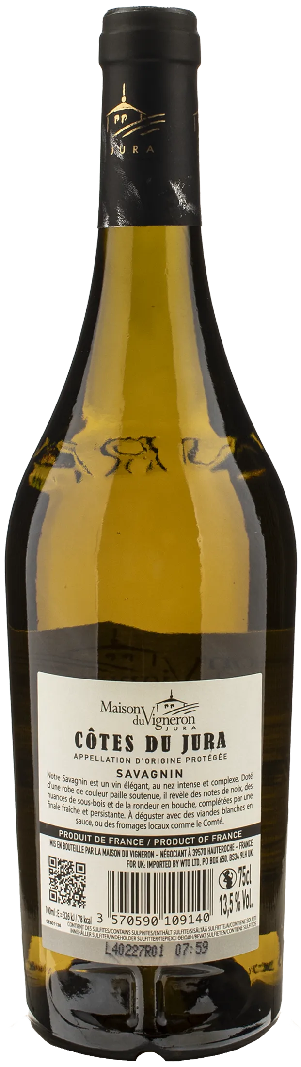 Maison du Vigneron Cotes du Jura Savagnin 2020