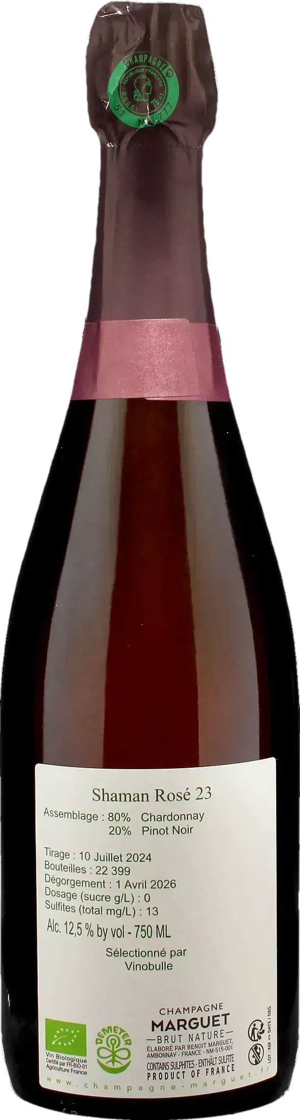 Marguet Champagne Grand Cru Shaman 23 Rosè Brut Nature