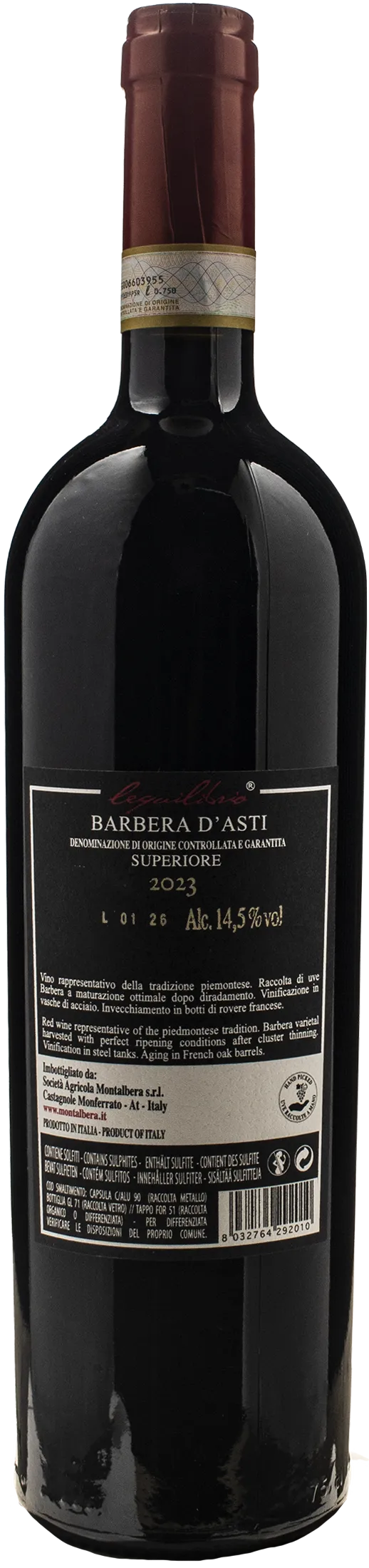 Montalbera Barbera d'Asti Superiore Lequilibrio 2023