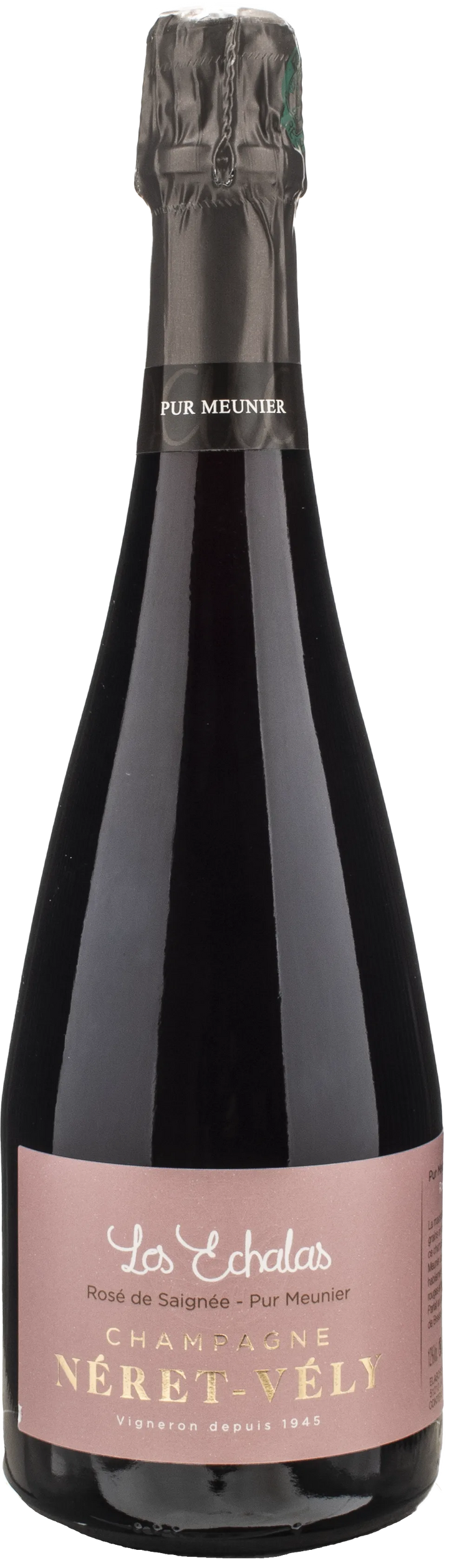 Neret Vely Champagne Les Echalas Pur Meunier Rosè de Saignee Extra Brut