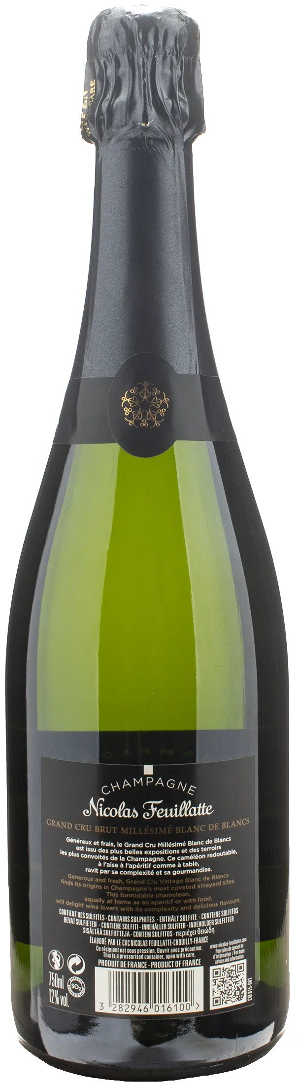 Nicolas Feuillatte Champagne Grand Cru Blanc de Blancs Millesime Brut 2015