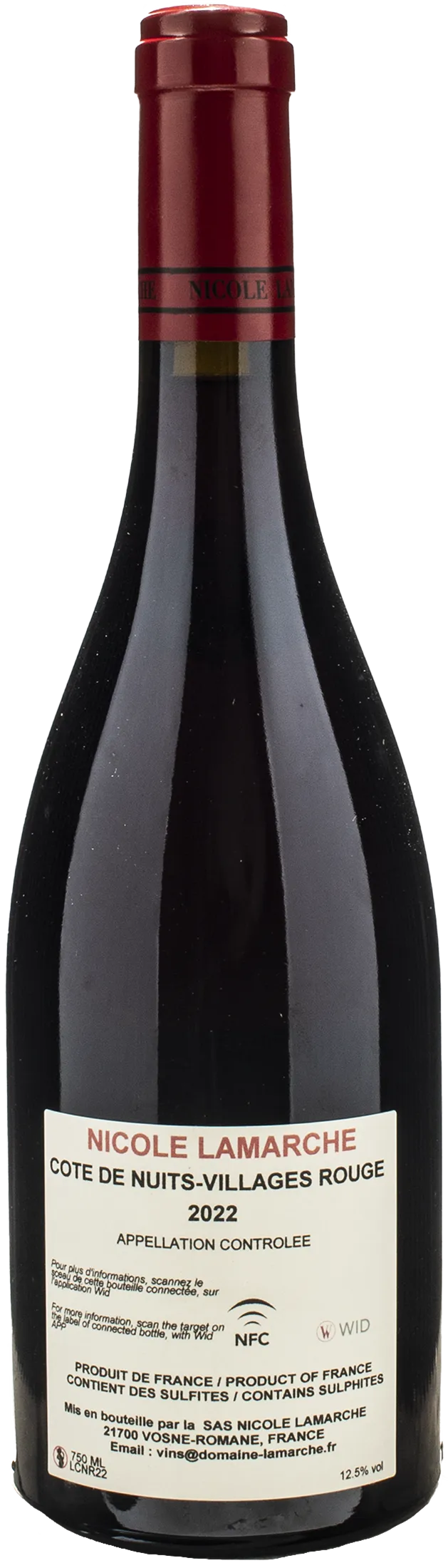Nicole Lamarche Cotes de Nuits Village Rouge 2022