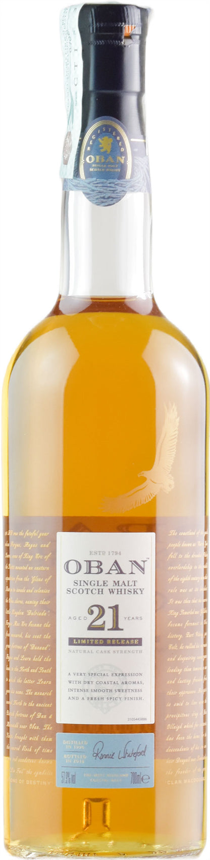 Oban Whisky Limited Release Single Malt Natural Cask Strength 21 Y.O. 0.7L
