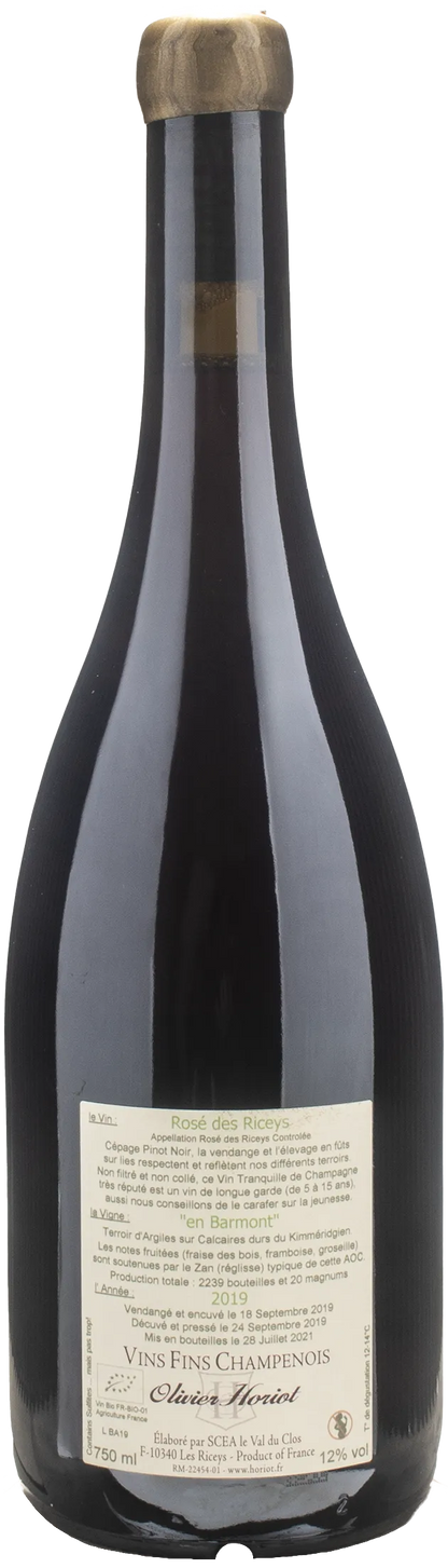 Olivier Horiot Champagne Rosè des Riceys En Barmont 2019
