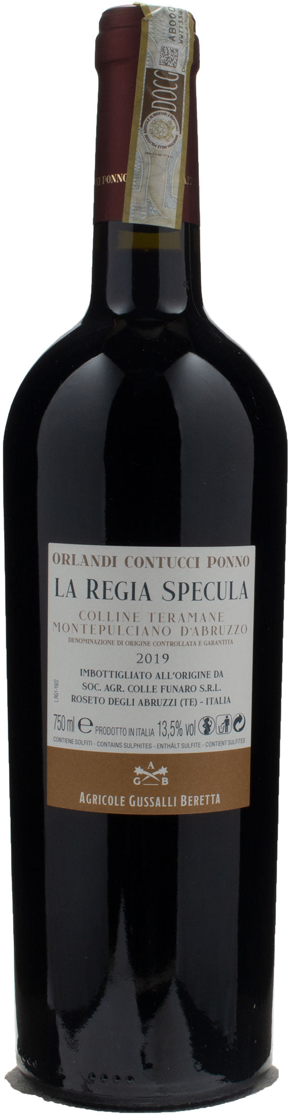 Orlandi Contucci Ponno Montepulciano d'Abruzzo Colline Teramane Podere La Regia Specula 2019