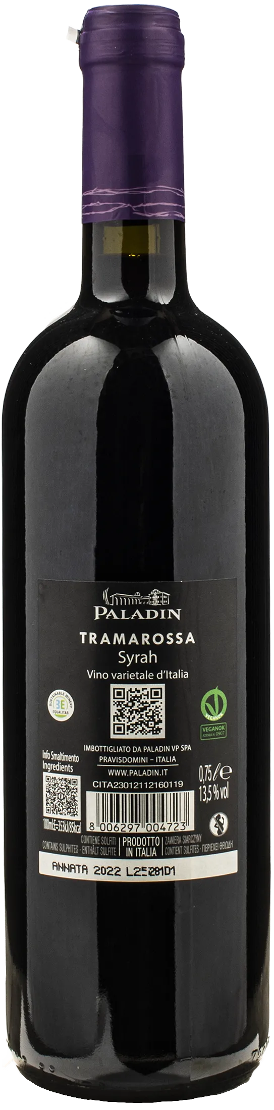Paladin Tramarossa Syrah 2022