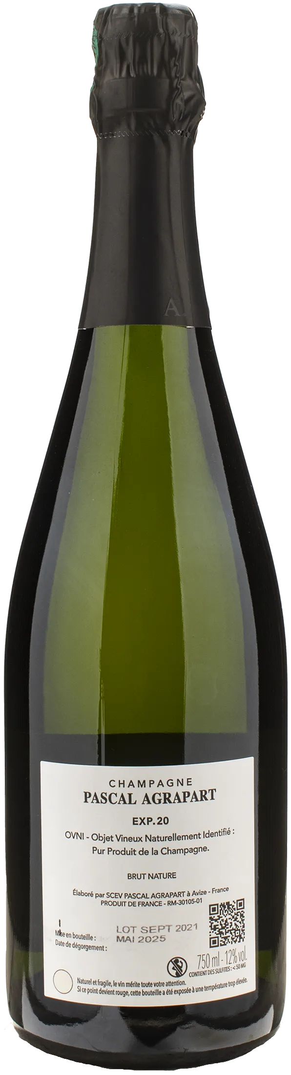 Pascal Agrapart Champagne Grand Cru Blanc de Blancs Brut Nature Experience 20