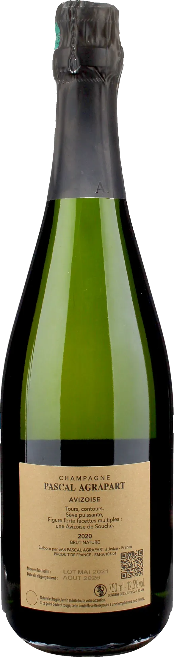 Pascal Agrapart Champagne Grand Cru Blanc de Blancs Brut Nature Avizoise 2020