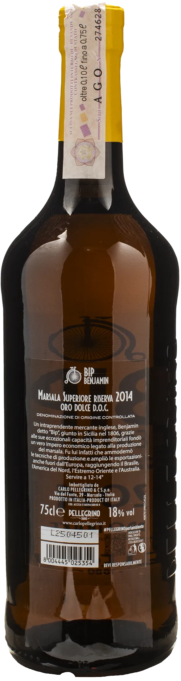 Pellegrino Marsala Superiore Oro Dolce Bip Benjamin Riserva 2014